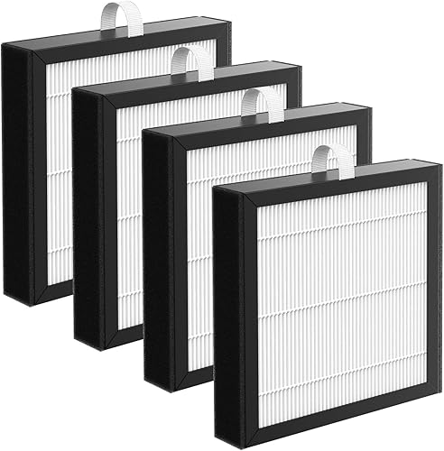 Miniatura 9 de Paquete de 4 filtros de repuesto DH02 H13 True HEPA compatibles con Tenergy Sorbi DH02 2 en 1 (33.8 fl oz)purificador de aire, purificador de aire