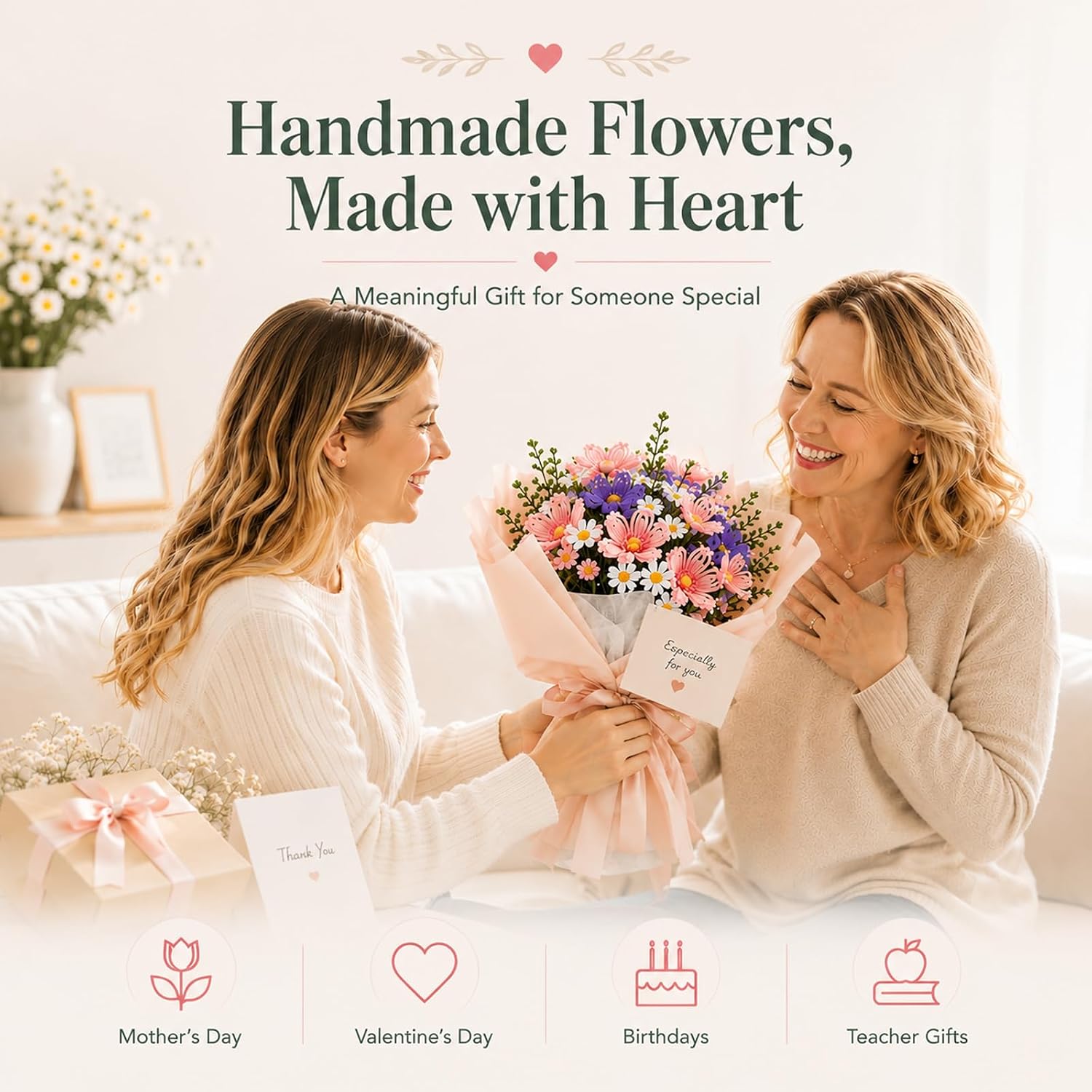 800 Pcs 13 Colors Pipe Cleaners Flowers Kit, Pipe Cleaner Bulk Craft Flower Making Kit with Floral Wires, Ribbon, Stamen and Glue Gun, Perfect for Art DIY Flowers Craft