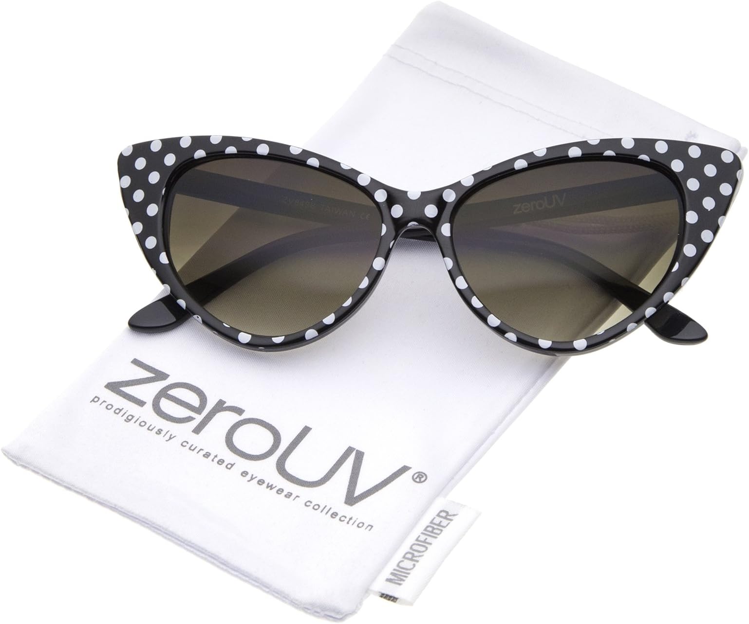 Women's Retro Oversized High Point Cat Eye Sunglasses 54mm