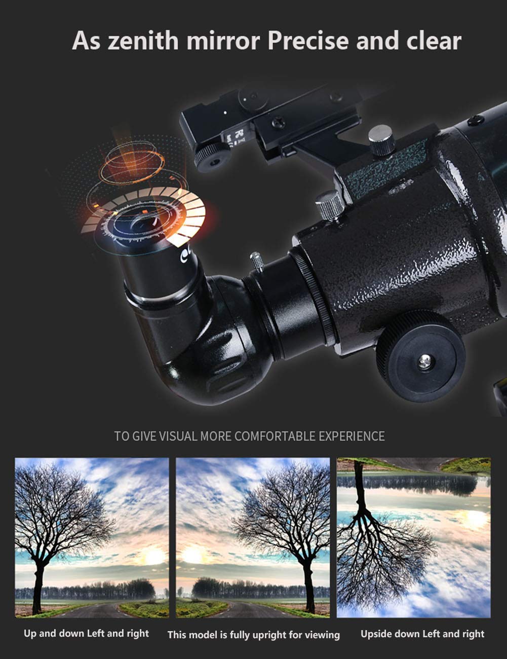 Télescope Professionnel Ultra HD pour débutants en Astronomie et Adultes - Télescope astronomique réfractif 150X avec trépied/Adaptateur de téléphone/viseur et Filtre Lunaire Doublez Le Confort