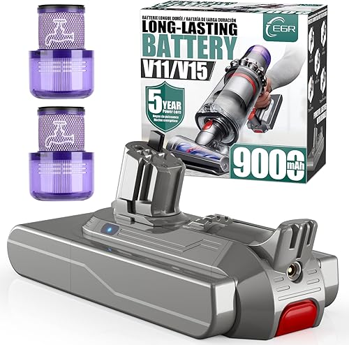 Miniatura 12 de EGR Batería de repuesto V8 de 9000mAh mejorada compatible con Dyson V8 Batería de repuesto para aspiradora de fibra de carbono V8 Animal, V8