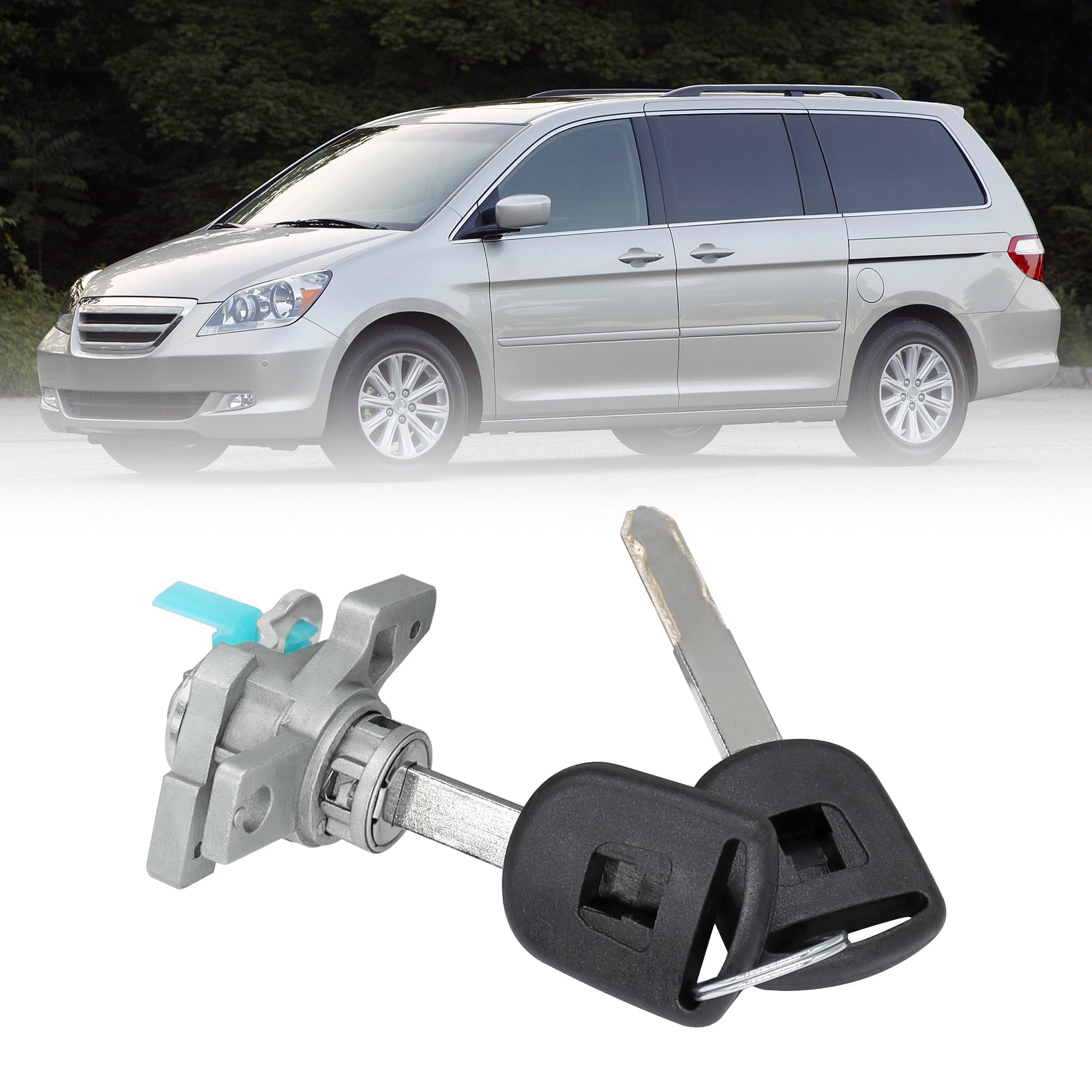 LoloWheat 1 Set Left Driver Side Door Lock Cylinder with 2 Keys Compatible with Honda Odyssey 2005-2010 LH Front Left Driver Side Door Lock Set