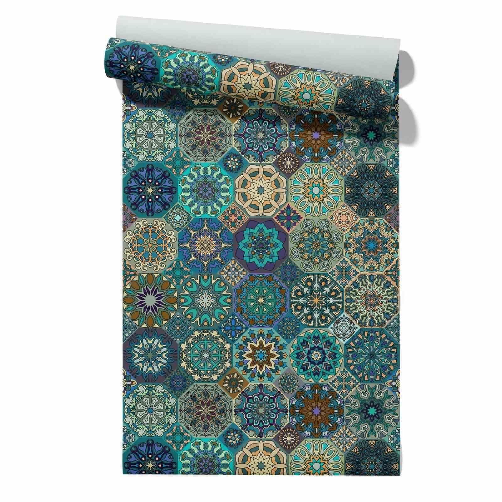 Tapeten Retro Mandala Selbstklebend Garage 45x1200cm
