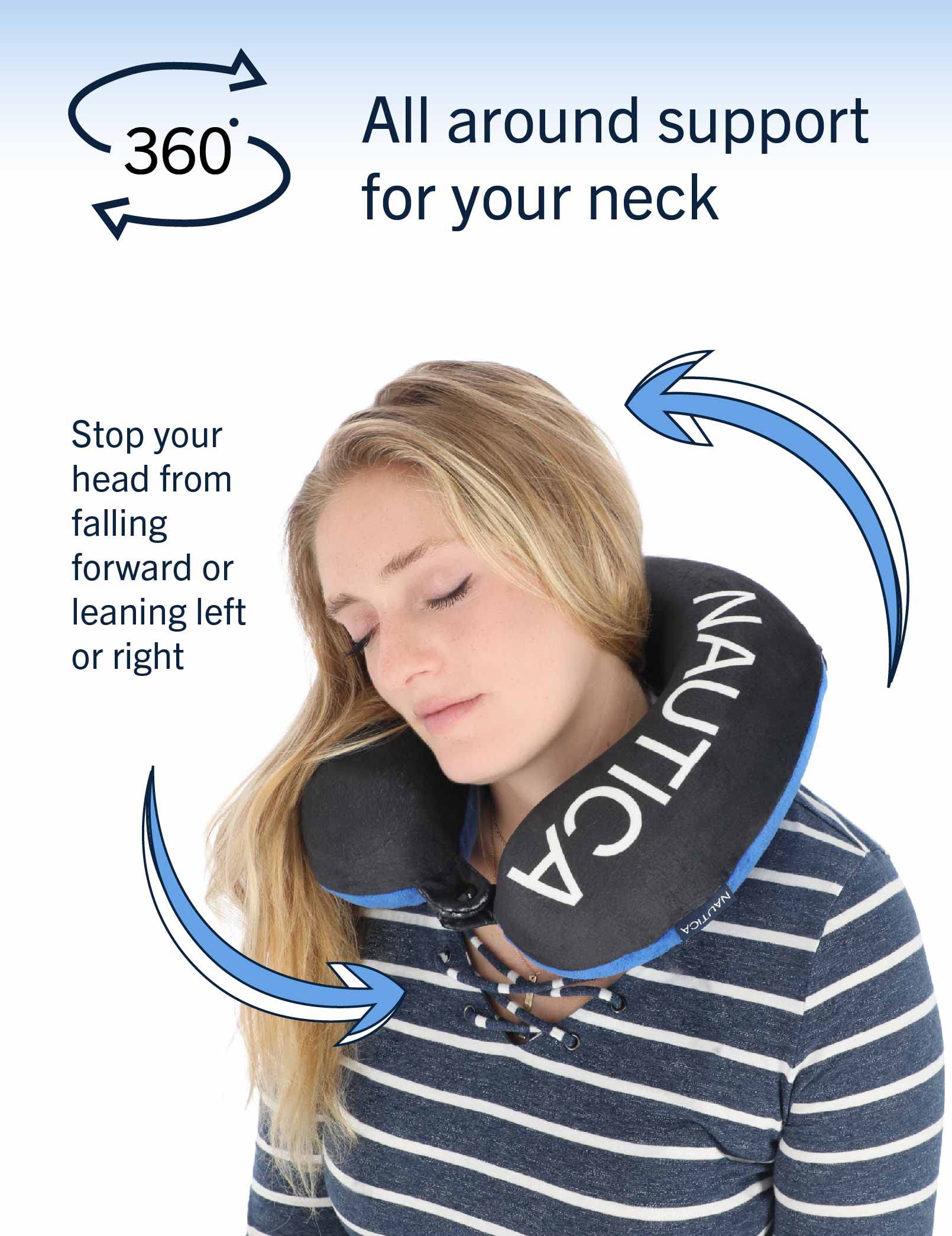 Nautica Almohada de cuello de viaje de espuma viscoelástica