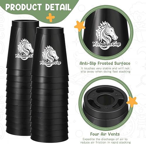 Miniatura 5 de Libima Juego de 48 tazas deportivas apilables, juegos clásicos, juego de entrenamiento de velocidad para niños y niñas, adultos, fiesta familiar,