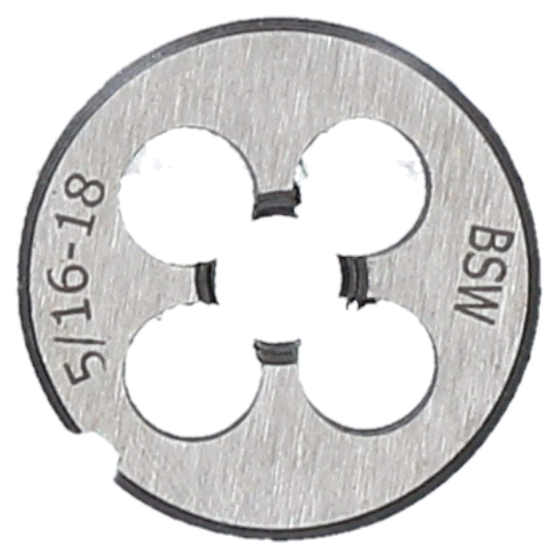 Terraja de acero tungsteno 5/16" x 18 BSW con calibre exterior de 25mm
