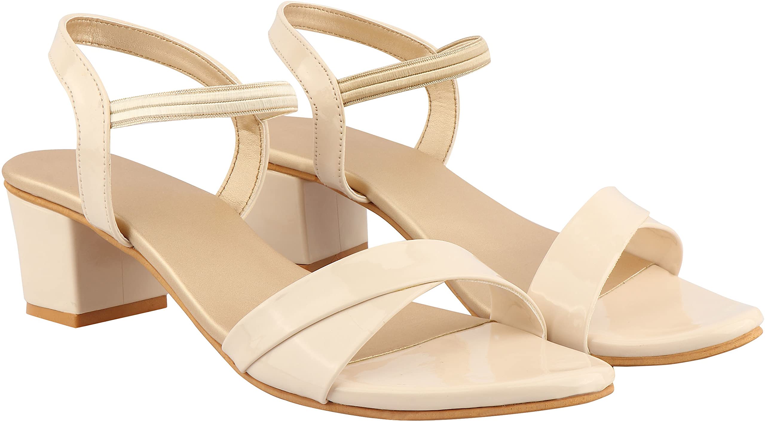 Shoetopia Womens & Girls Cream Pointed Toe Block Heels (B09H5JYVZ4) Amazon Price History, Amazon Price Tracker