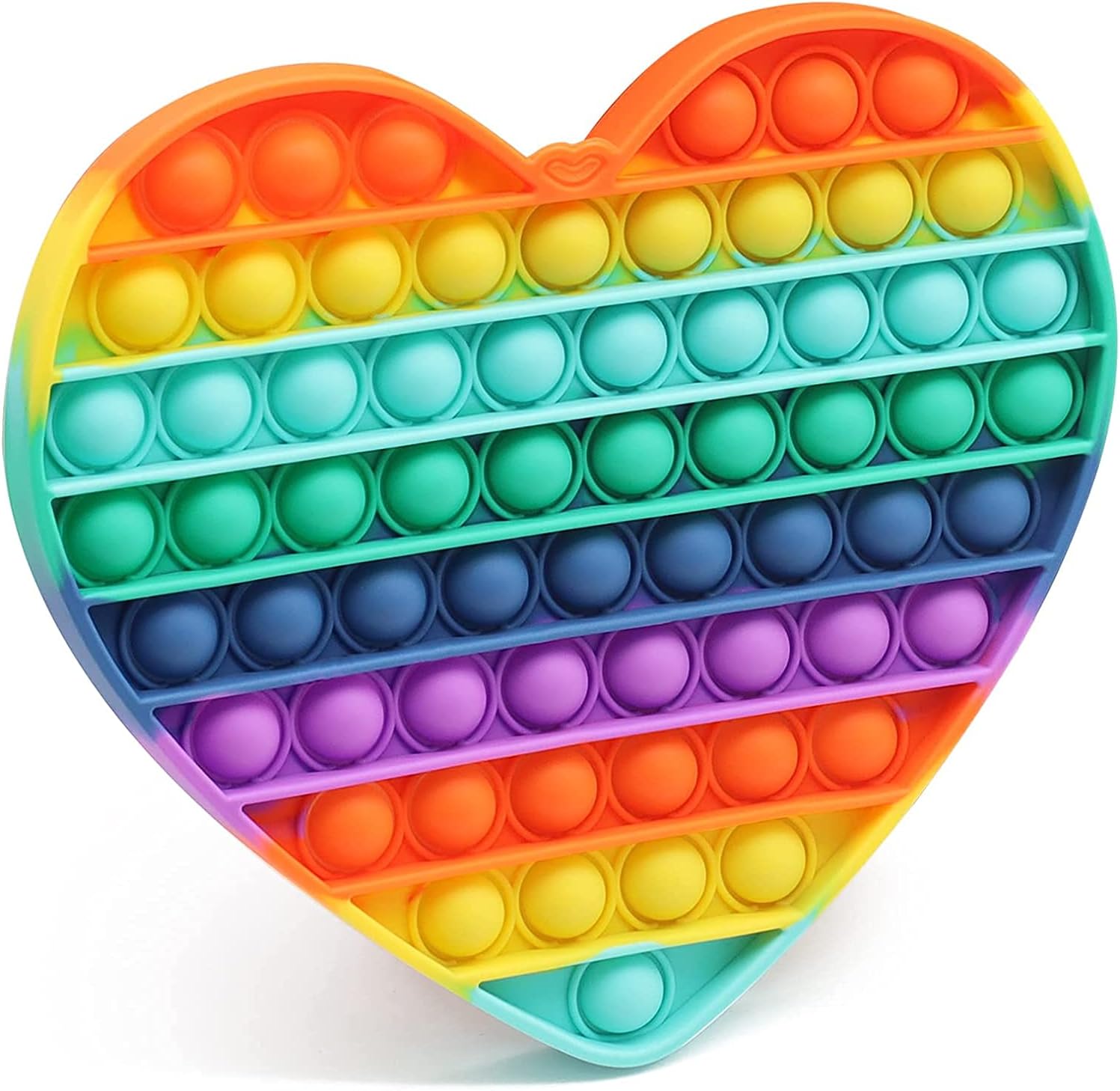 RCH Pop it Toy ,popets, pop it Toy Big Size, poppit,popets, Push pop it Fidget Toys, Bubble Game, pop it Fidget Toy Rainbow Big Size Push Pop Fidget Toy, (Big-Rainbow Heart)