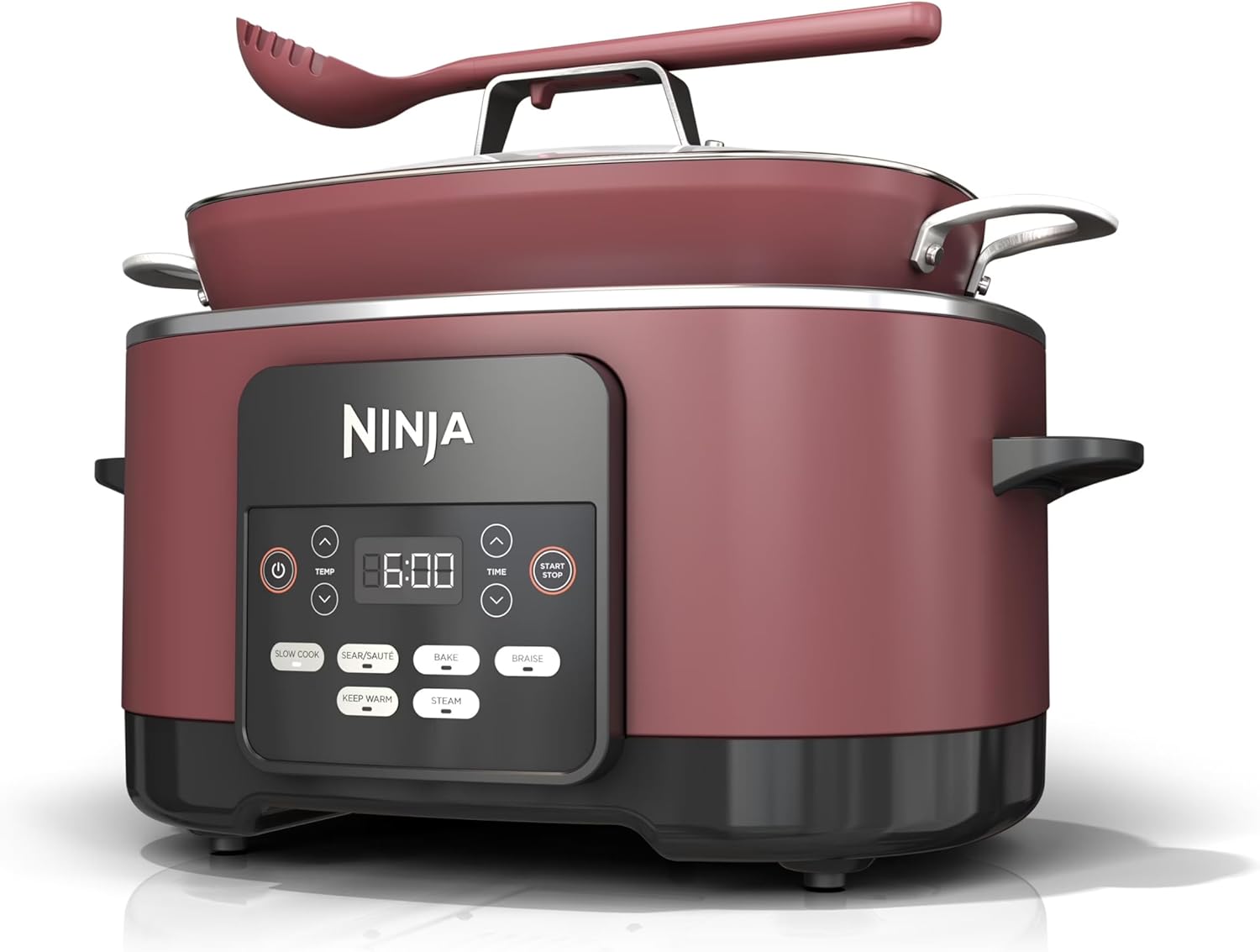 Ninja Foodi PossibleCooker 8.5qt Multi-Cooker: The Ultimate 6-in-1 Slow Cooker Steam, Sear, Bake & Nonstick Oven‑Safe Pot, Glass Lid, Integrated Spoon, Nonstick