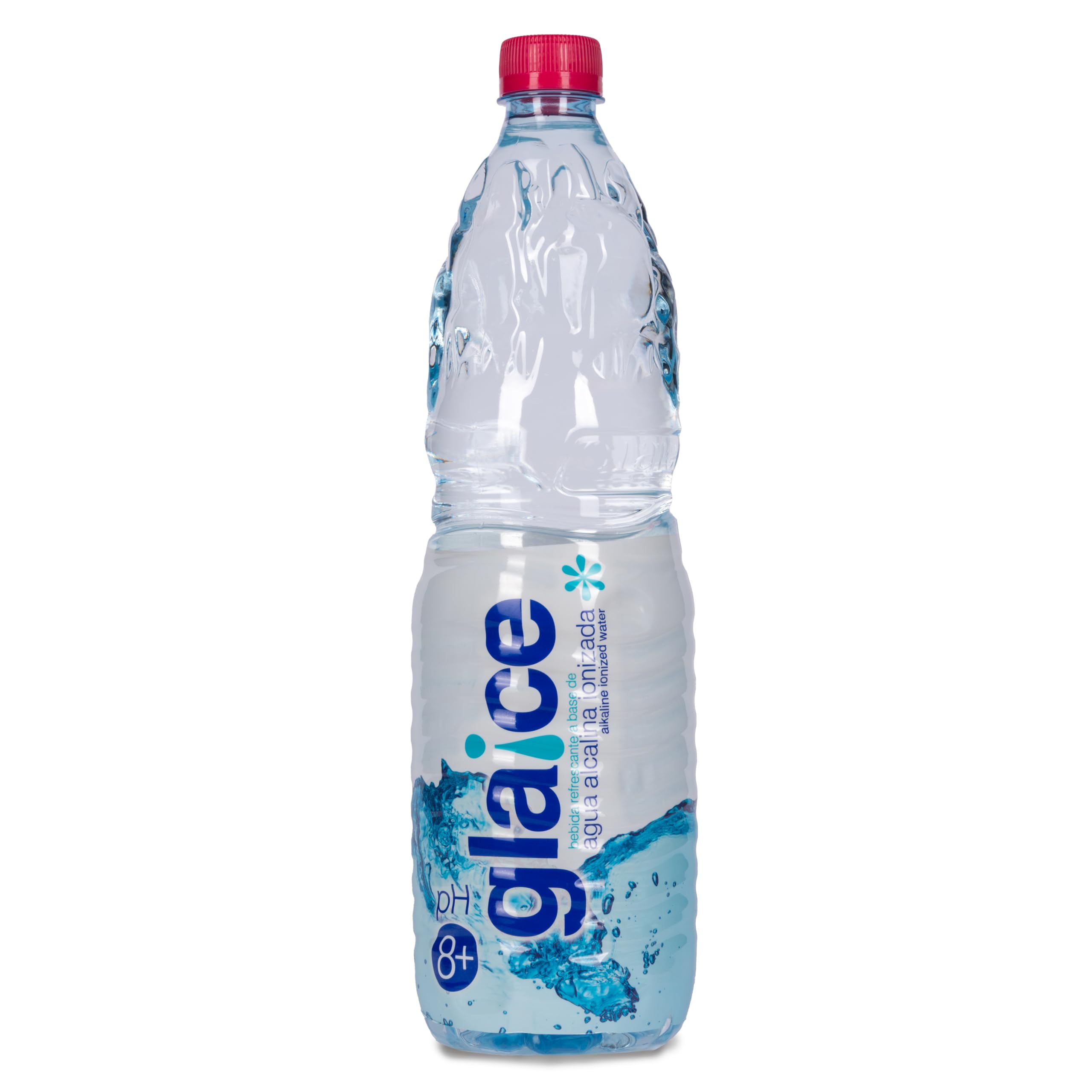 Glaice - Agua Alcalina ionizada, Sabor limpio, Textura aterciopelada, sistema de bio-reacción 100% mineral,1,25 Litros