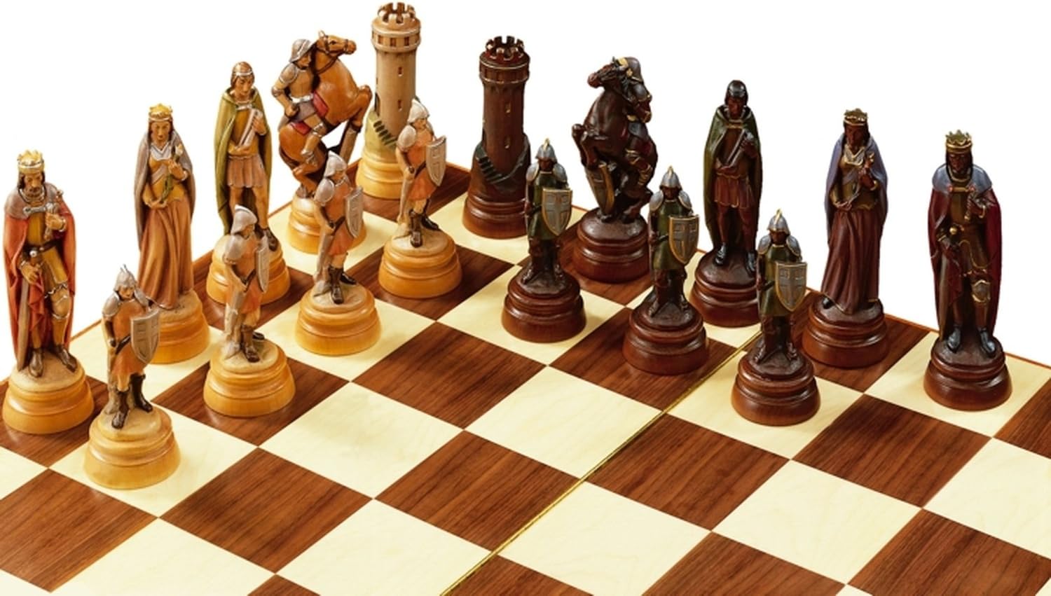 Warriors Chess Set handworked & coloured 16 cm - Dolfi