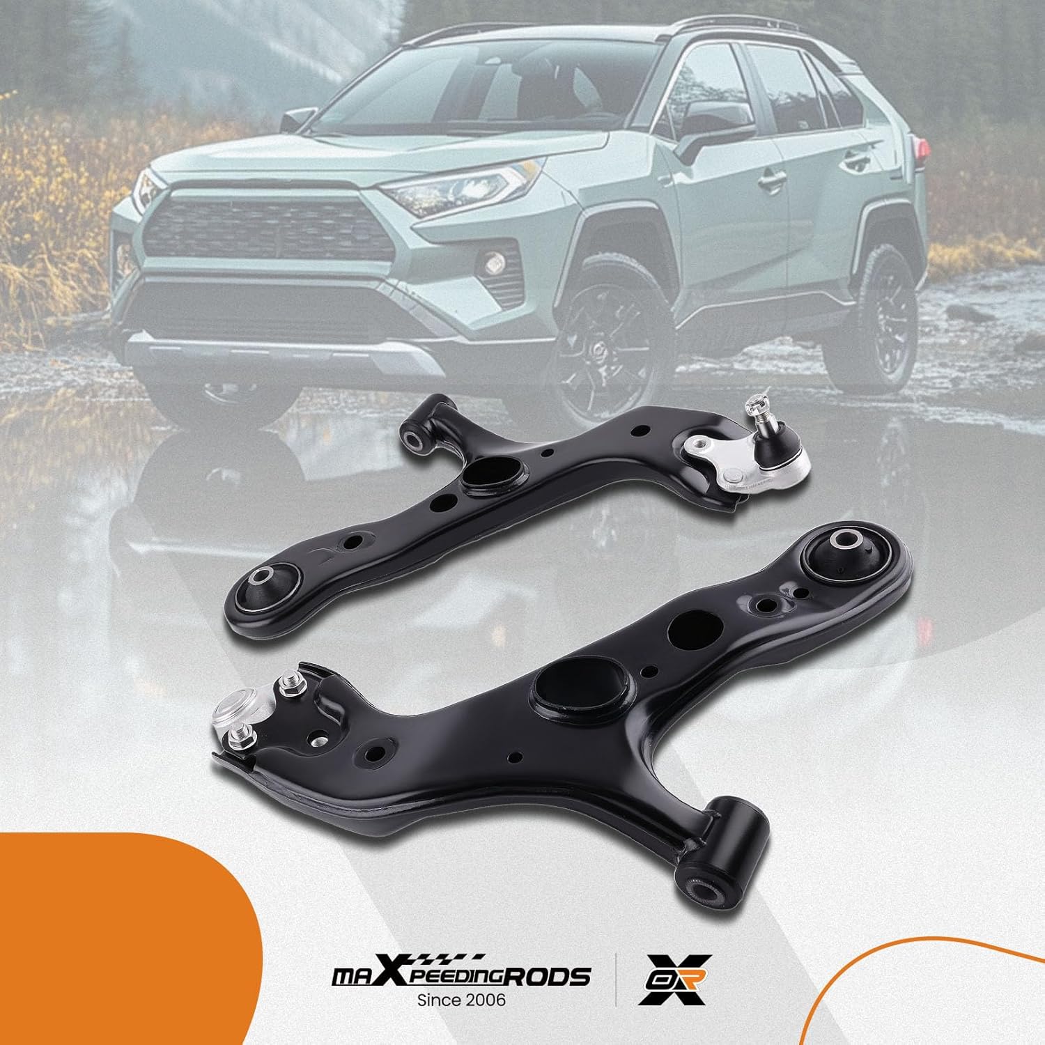 maXpeedingrods 2Pc Front Lower Control Arm with Ball Joint for Toyota RAV4 2006-2018, Lexus NX200T 2015-2017, NX300 2018-2019, NX300h 2015-2019, K620587 K620586