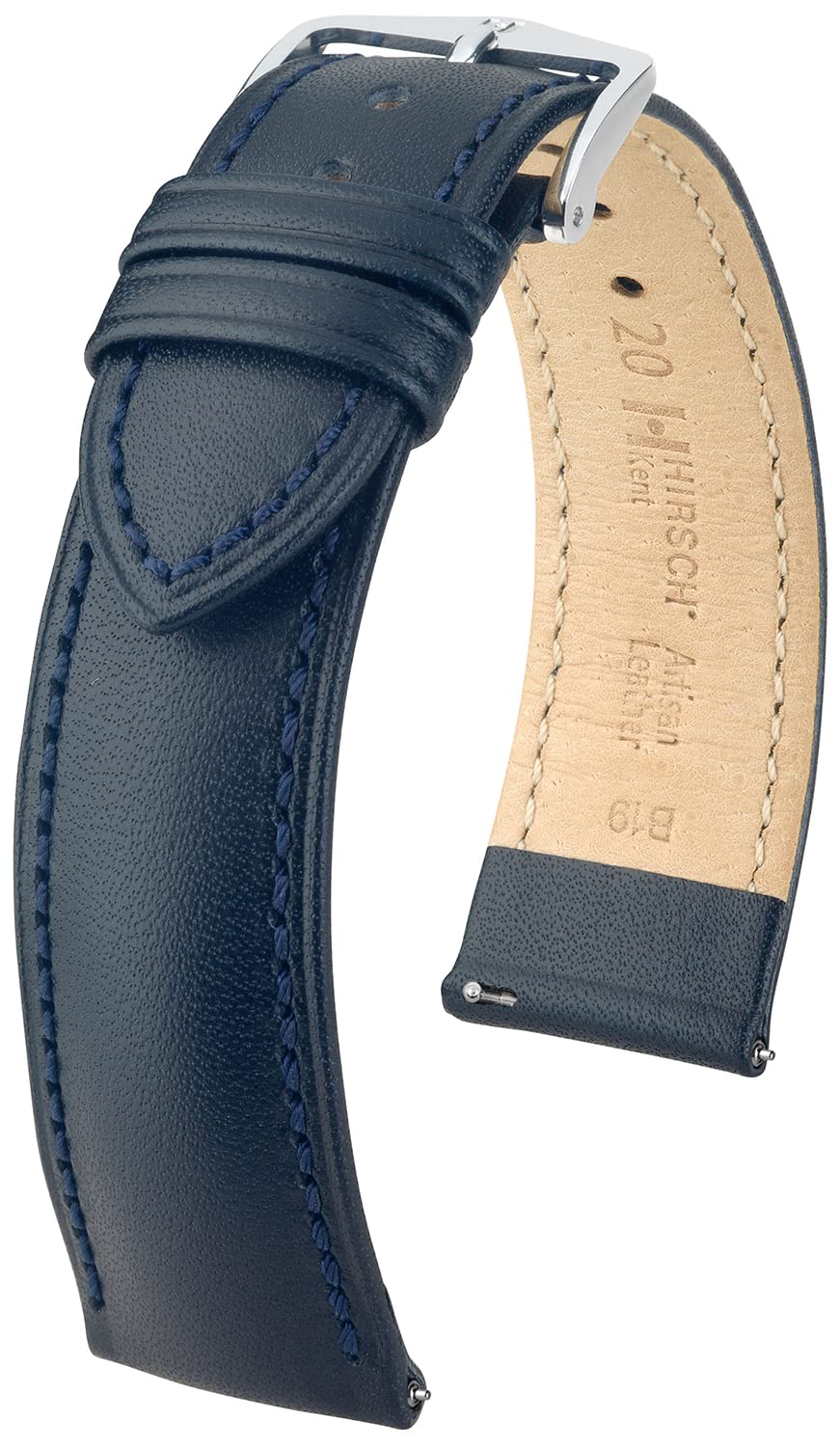 HIRSCH Kent L Uhrenarmband – italienisches Kalbsleder – klassisch/elegant
