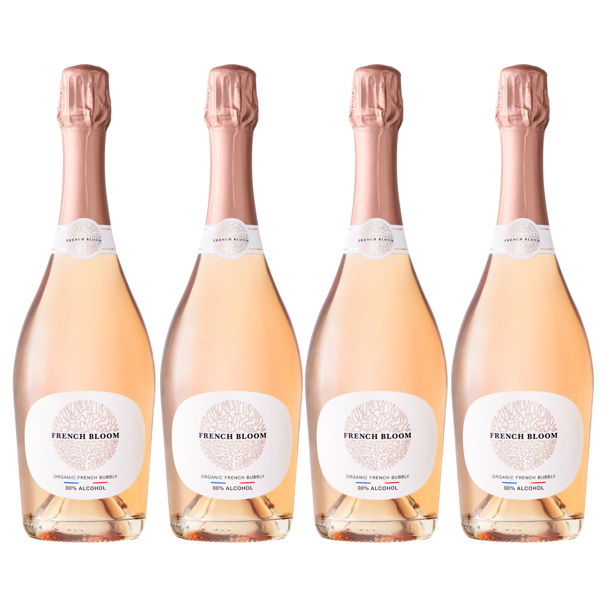 French Bloom Le Rosé Vino Espumoso Sin Alcohol 0.0% ABV Premium 750ml, 4-pk