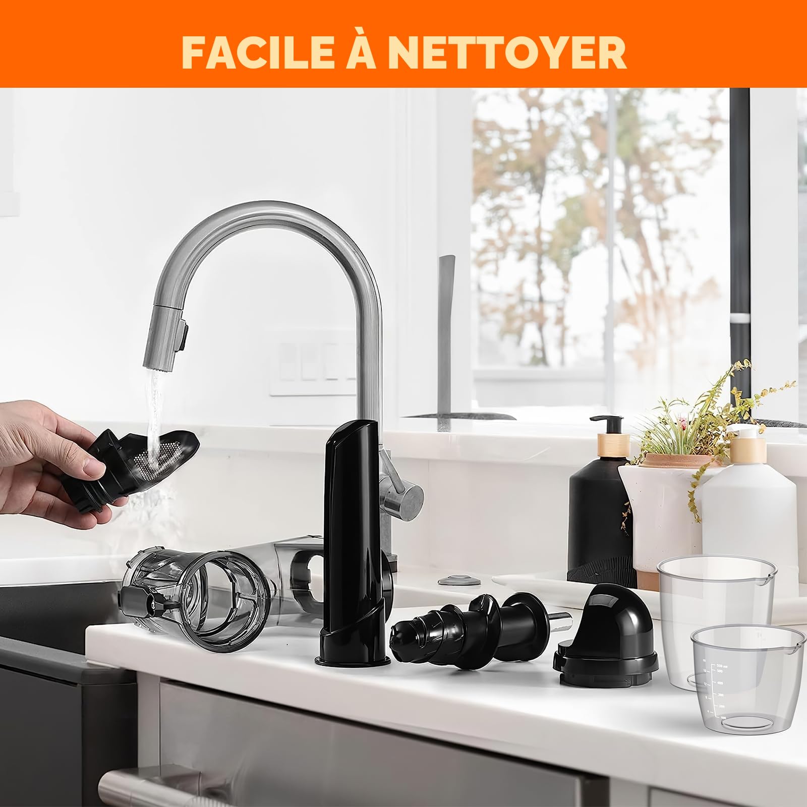GVODE Accessoire pour presse-agrumes pour KitchenAid, presse-agrumes à froid, presse-agrumes pour Kitchen Aid avec double goulotte d'alimentation, accessoire pour Kitchen Aid