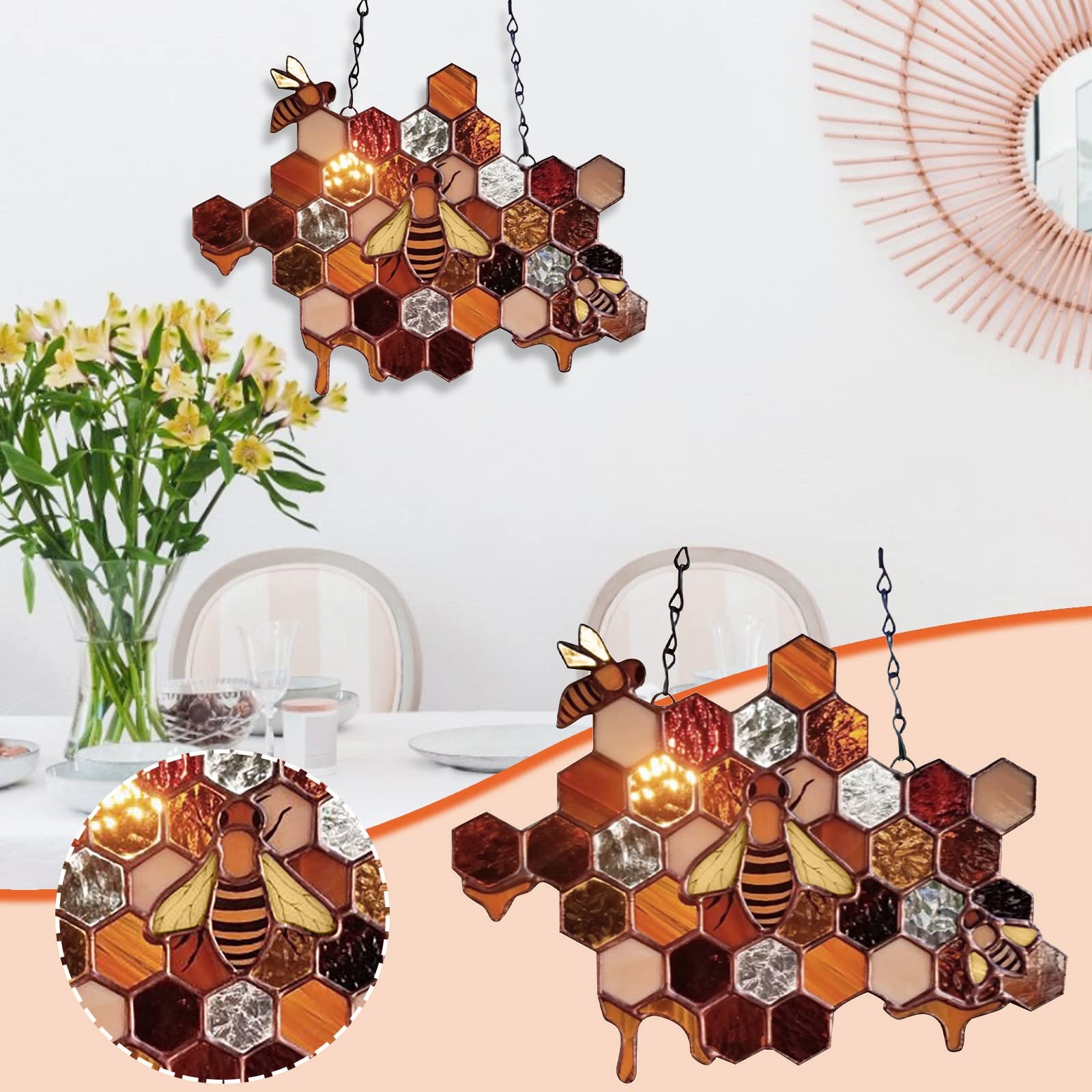 Earth Mandala - Environmental Stained Glass Window Art Sticker/Decal (5.5