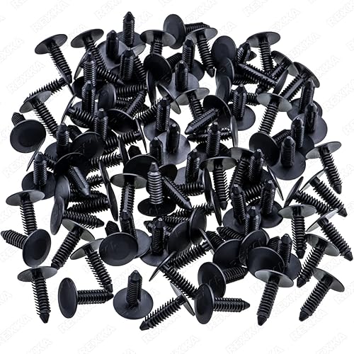 Miniatura 2 de Rexka 100 unids M6.3 Splash Shield Cubierta de la rueda Cubierta de parachoques Retenedor Clip Pin Remache para Jeep Dodge Ram Chrysler 6501916 GM