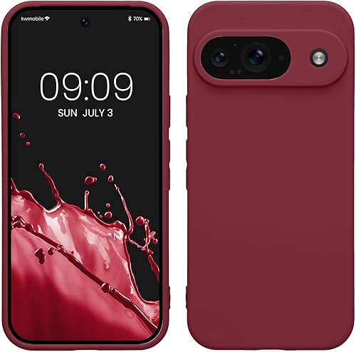 Miniatura 99 de kwmobile Funda compatible con Google Pixel 9 Pro - Funda protectora delgada de TPU para teléfono - Acabado mate suave - Negro mate NEGRO MATE,Piedra
