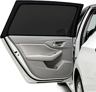 2 Stück Sonnenschutz Auto Baby,Sonnenschutz Auto mit UV Schutz, 100x70cm Dehnbarer Sonnenschutz für Das Auto,Universal Passend für die meisten (99%) Autos