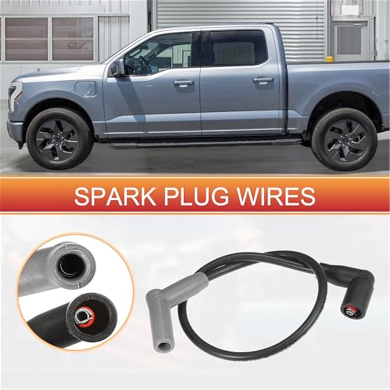 Przewody cewek zapłonowych do świec zapłonowych, kabel 7 mm, do Forda, do F-150, 2005-2008 V6 4.2L nr 3L3Z12259AB, opakowanie 6 szt. Przewód zapłonowy silnika samochodowego