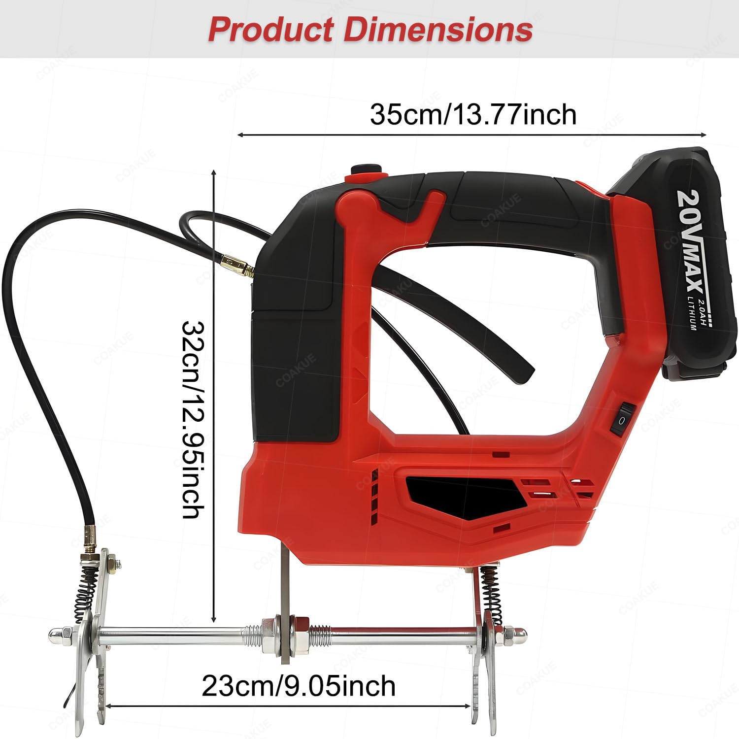 Macchina per scuotimento dell'arnia Senza Fili a 4 velocità, 20 V 2700 Giri/min, scuotitore Portatile Ricaricabile per telaini per api mellifere con batterie e Scatola di immagazzinaggio Red