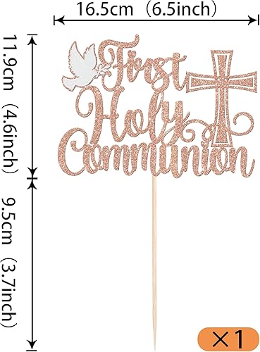 Miniatura 9 de Paquete de 24 adornos españoles Mi Bautizo para magdalenas con purpurina y cruz de ángel, paloma, bautizo, decoraciones para bendición religiosa con