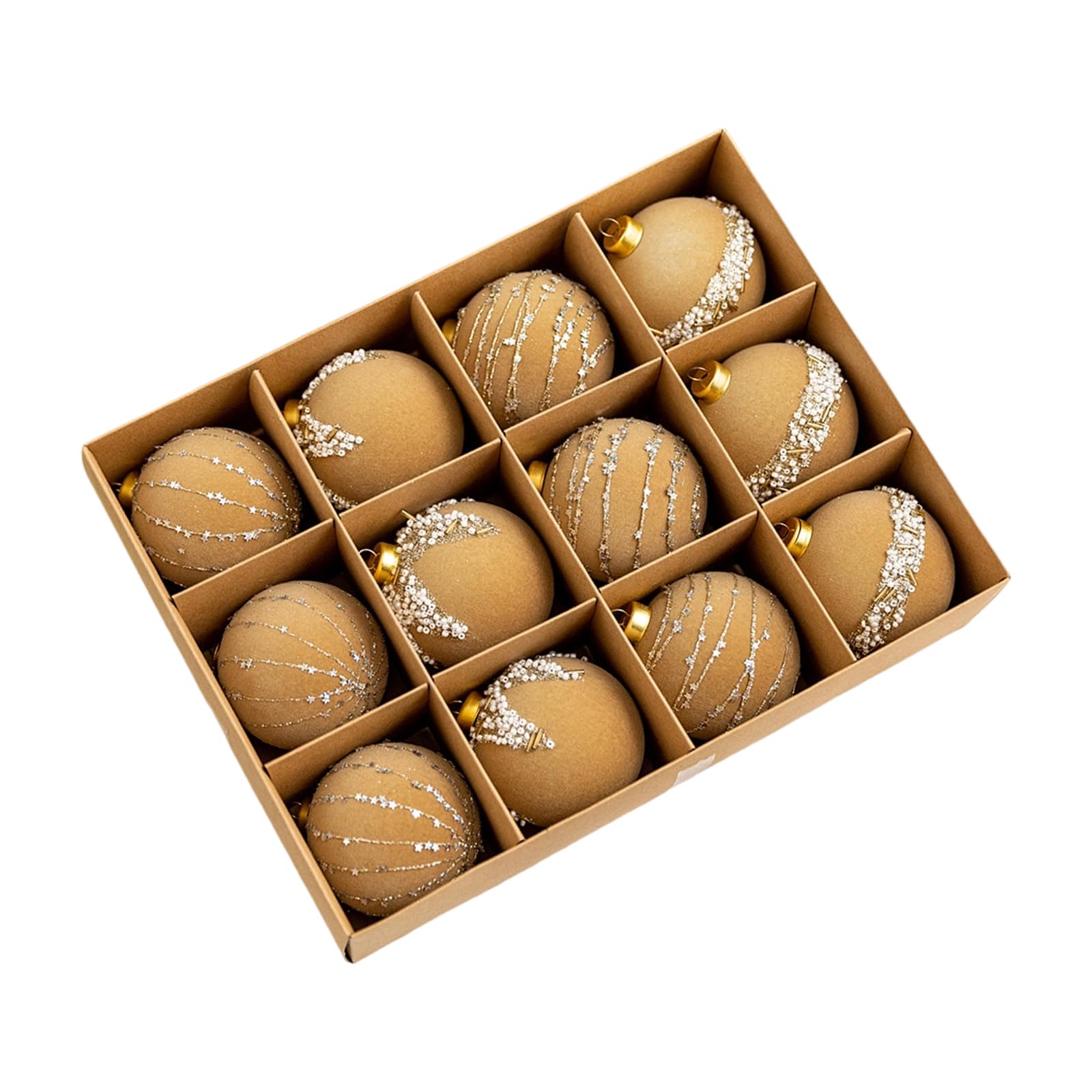 Tsophreniq Christmas Ornament Ball Set of 12 Multipurpose Holiday Decors for Tree Tabletop and Party Arrangements Christmas Ball Ornament Set