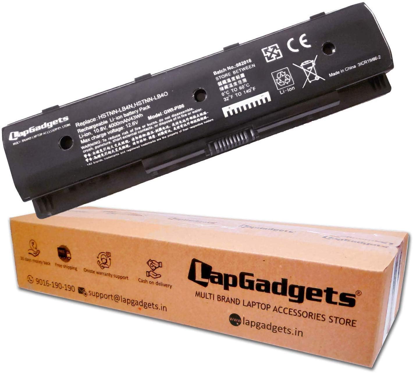 Lap Gadgets Laptop Battery for HP Pavilion 15-E015TX 15-E016TX 6 Cell PN: HSTNN-LB4N HSTNN-LB4O HSTNN-YB4N HSTNN-YB4O P106 PI09