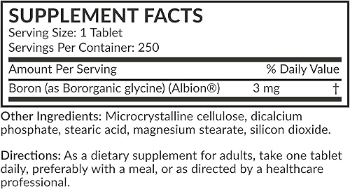 Miniatura 8 de Futurebiotics Boro 3 mg, vegetariano, sin OMG, quelado para absorción, 250 tabletas
