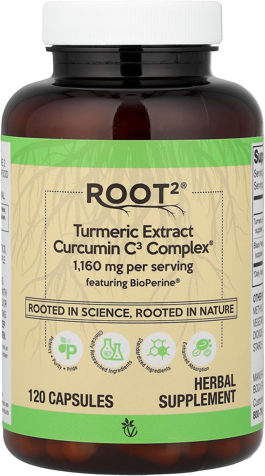 Vitacost Root2®, Turmeric Extract Curcumin C3 Complex®, 120 Capsules