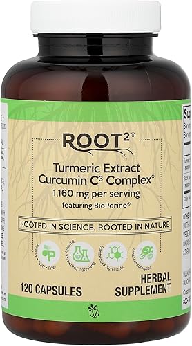 Vitacost Extracto de cúrcuma Curcumina C3 Complejo con bioperina - 1,160 mg por porción - 120 cápsulas