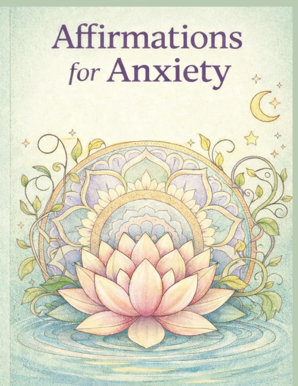Affirmations for Anxiety: 45 Bold and Easy Coloring Pages with Positive Self-Talk for Stress Relief and Grounding
