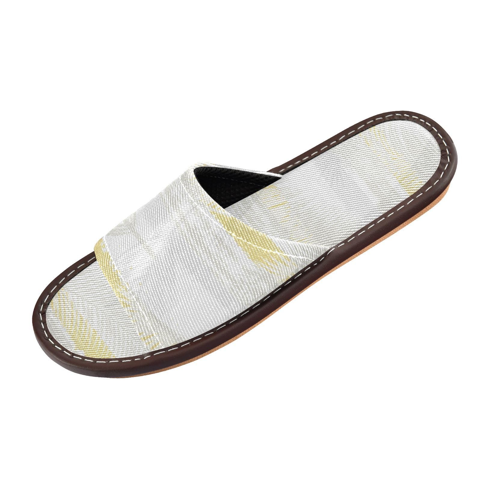 Bedroom Shoes Indoor Portable Lightweight Shower Slippers for Airplane Guests Party Palm Tree