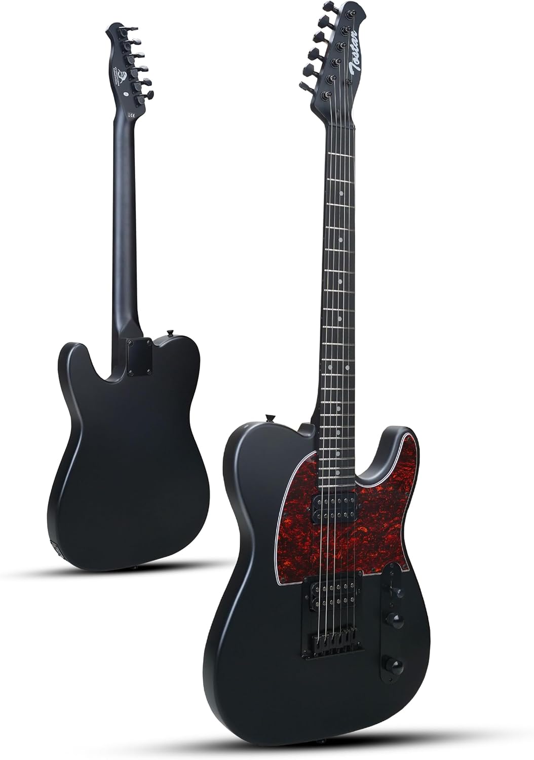 Tostar 39" Electric Guitar Kit with 10W Amp, Black Matte Finish, C-Shaped Neck, Stylish Look, Solid Body Electric Guitar for Adults with Tuner, Capo, Stand, 4 Picks, Strap, Gig Bag, Christmas Gift
