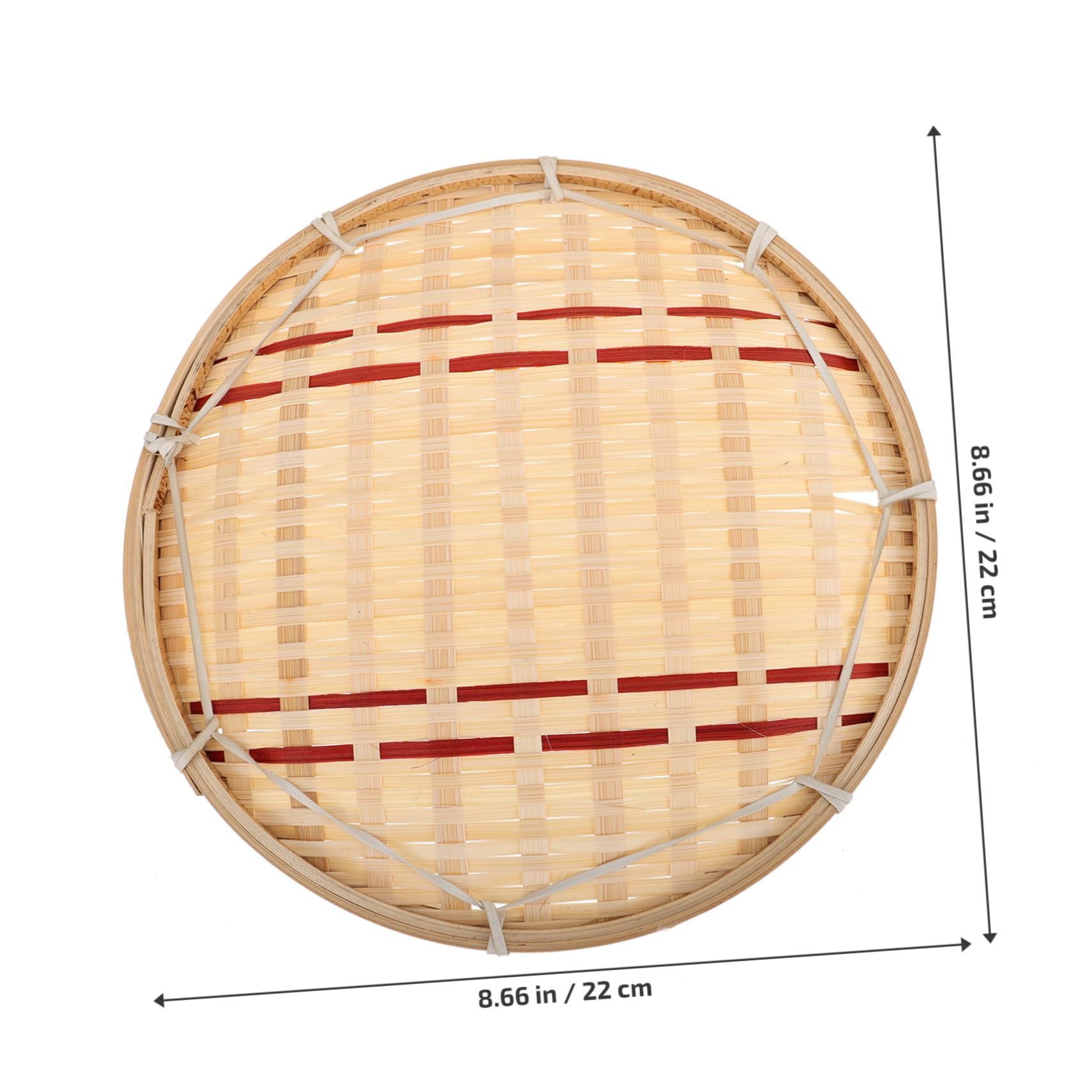 HOLIDYOYO 1pc Faceplate Fruit Basket Fruit Organizer Basket Practical Woven Basket Fruit Bowl Woven Storage Basket Bread Proofing Basket Storage Baskets Woven Round Basket Tray