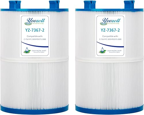 Yoozell Cartucho de filtro de spa compatible con Unicel C-7367 75 pies cuadrados PDO75-2000 Filbur FC-3059 Tier1 PAS-1223 Dimension One 1561-00
