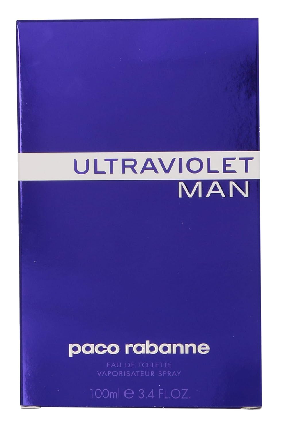 Paco Rabanne Ultraviolet Perfume For Men - Woody Oriental Fragrance - Opens With Notes Of Mint And Spicies - Blended With Amber And Vetiver - Long Lasting Scent - Eau De Toilette Spray - 3.4 Oz