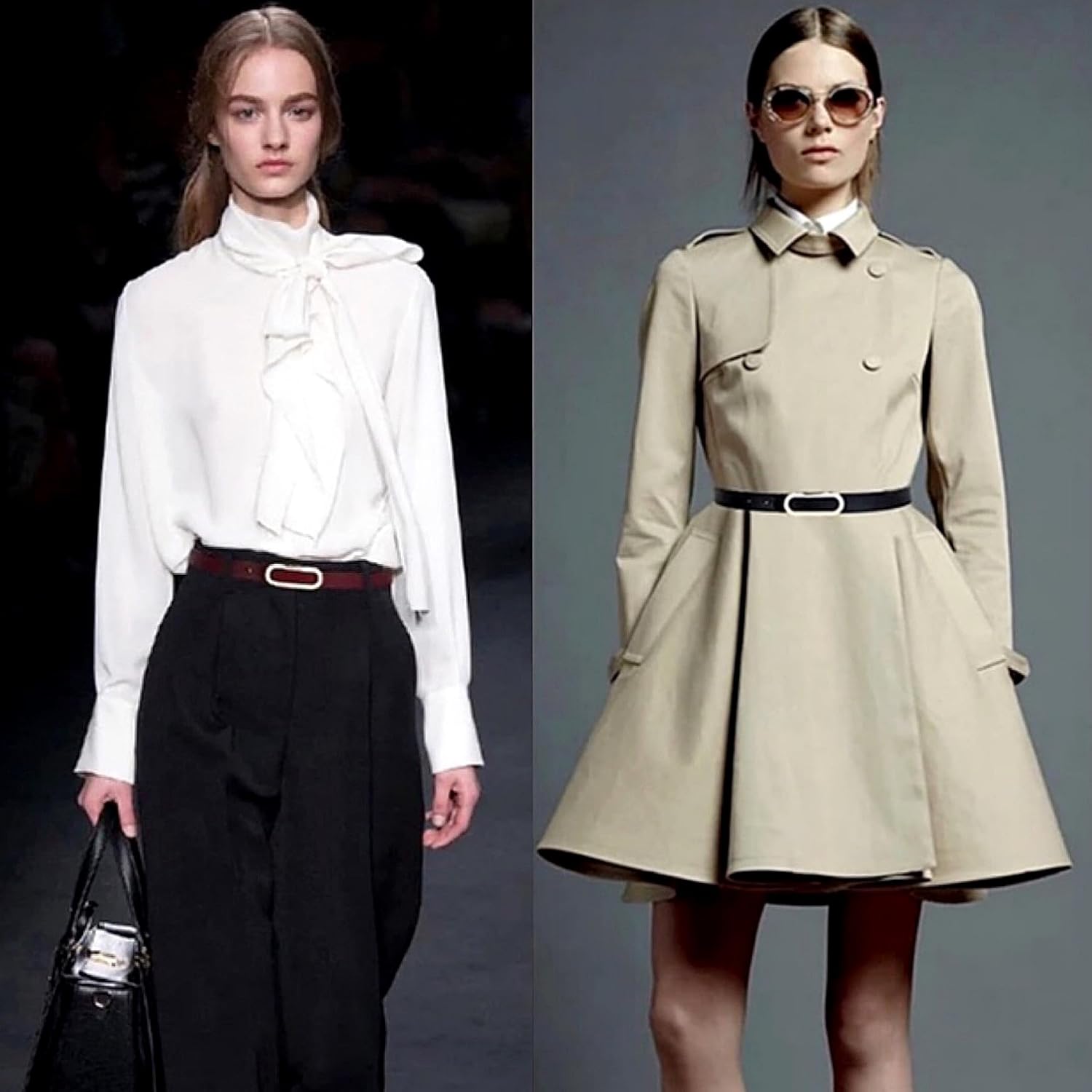 Women's Leather Belts Durable Waist Belt Oval Solid Gold Buckle Width 0.80" Waistband For Pants, Jeans - Image 8