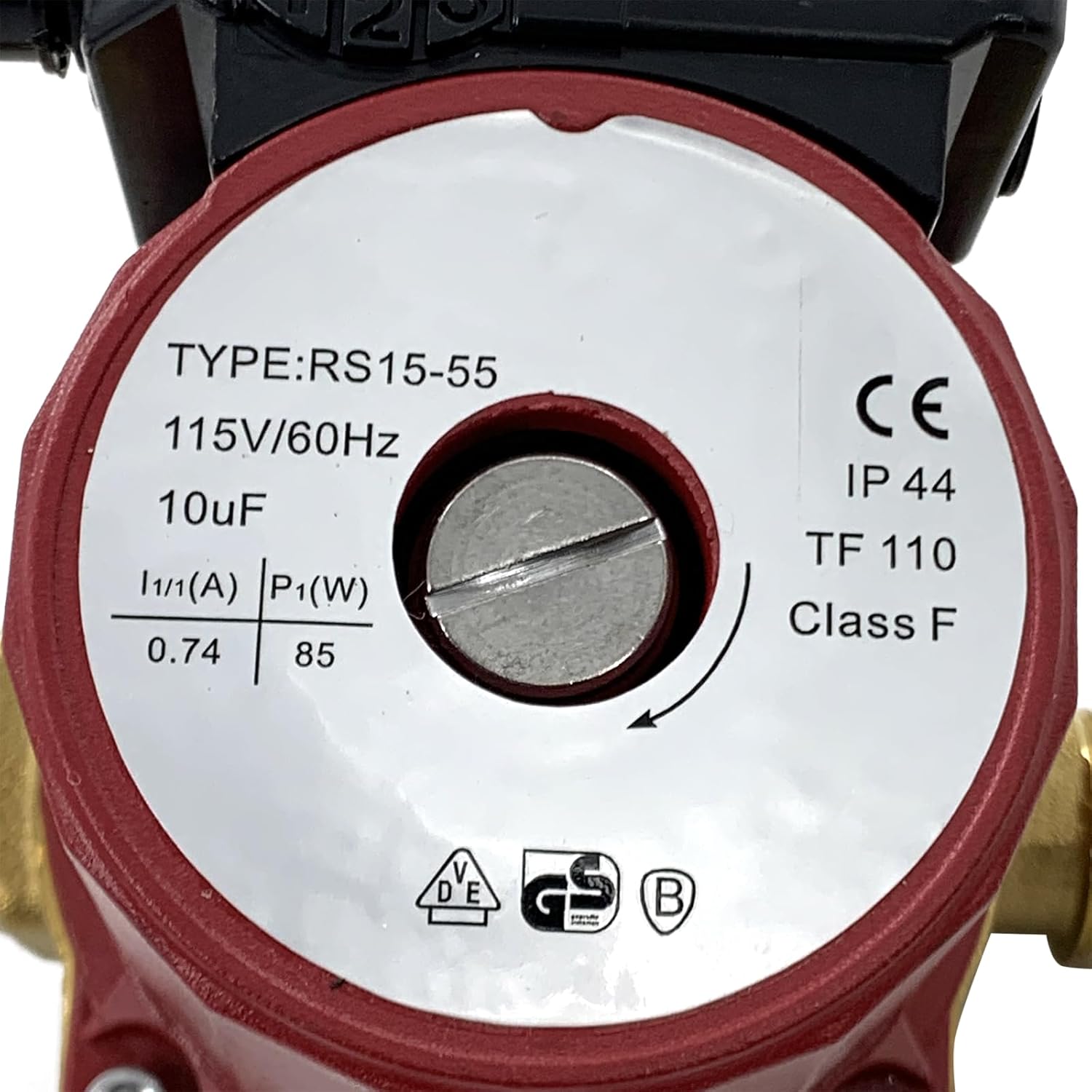 UPS15-55SUC 115V 1/8HP 3-Speed Stainless Steel Circulator Pump w/IFC Compatible with Grundf-os Open System SuperBrute Removable Check Valve 1/2" Union Replace 59896781