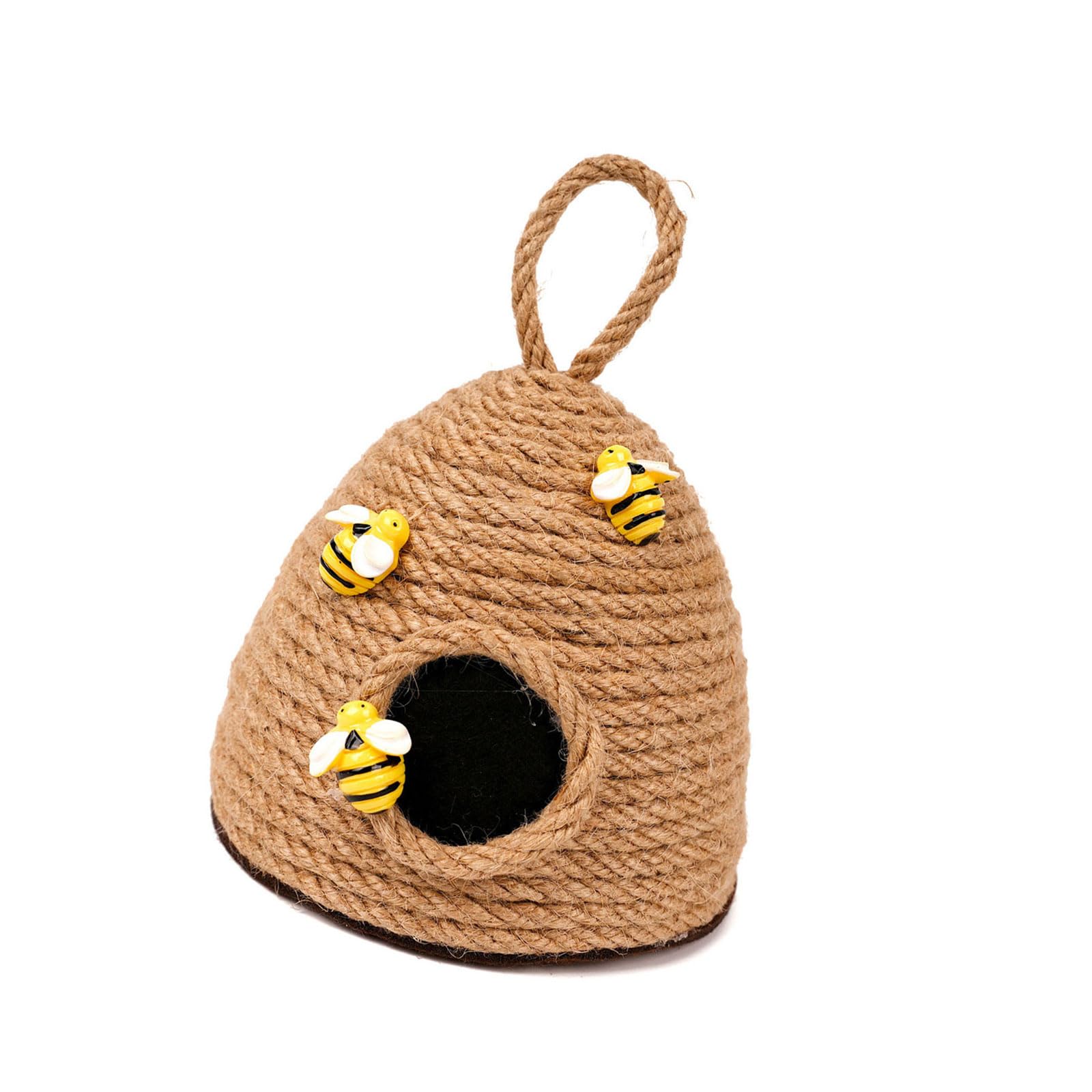 CRFFZ Woven String Bees Hives Hanging Figurine Bees Theme Party Ornament for Farmhouses Home Desktop Shelves Decors Woven Hanging Ornament