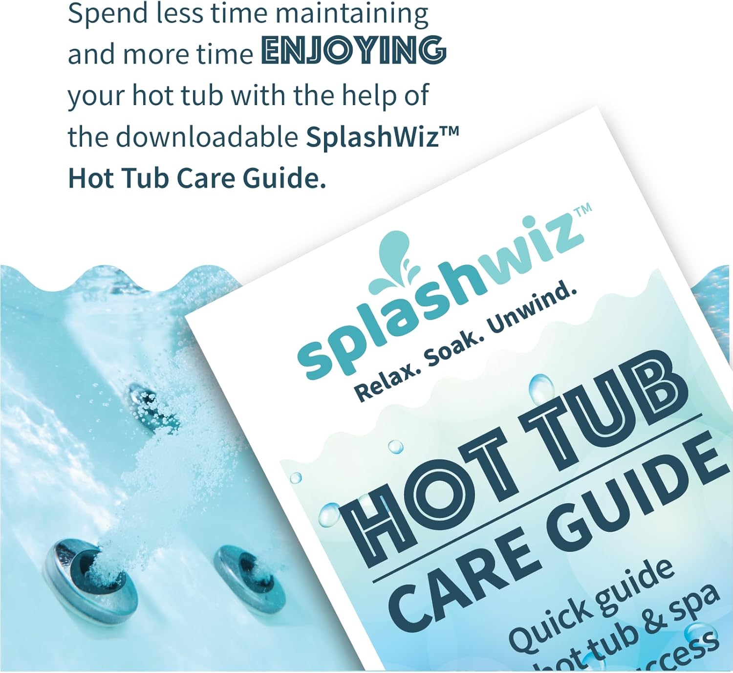 Proteam Spa System Clean - Jetted Tub Cleaner - Hot tub Jet Cleaner - Hot Tub Cleaner for the Jets and the Tubes with SplashWiz Hot Tub Chemicals Care Guide - Made in USA (1 pt) (2 Pack)
