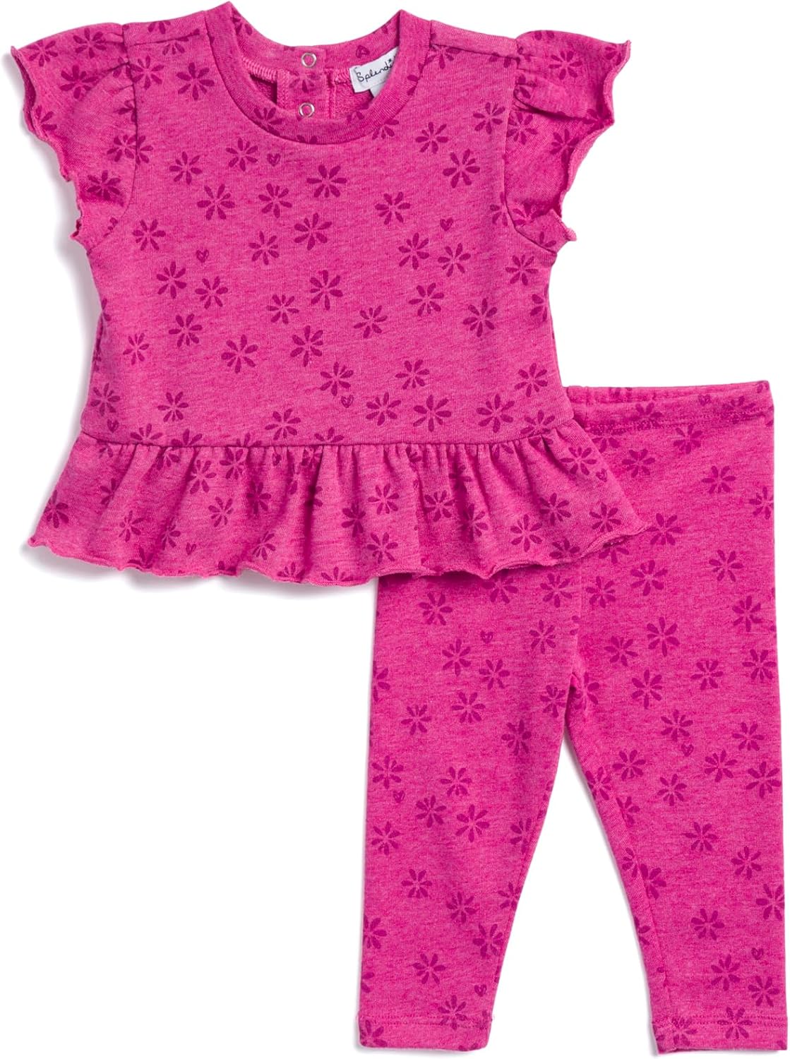 Splendid Baby Girls Painterly Floral Short-sleeve Top and Pant Set