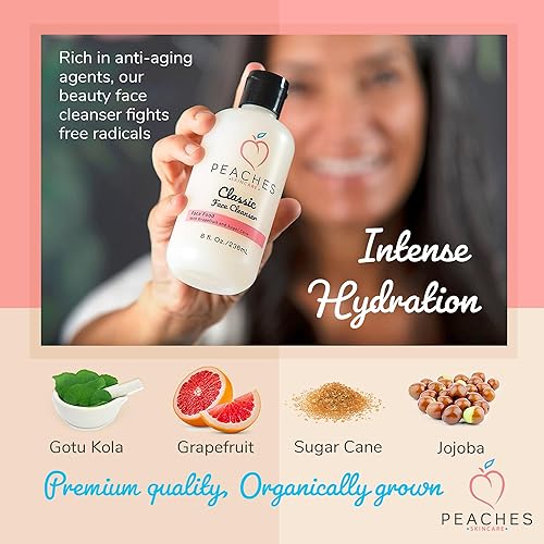 Miniatura 5 de Limpiador facial hidratante – Suave lavado facial diario con pomelo, caña de azúcar y Gotu Kola – Fórmula vegana ligeramente exfoliante para todo