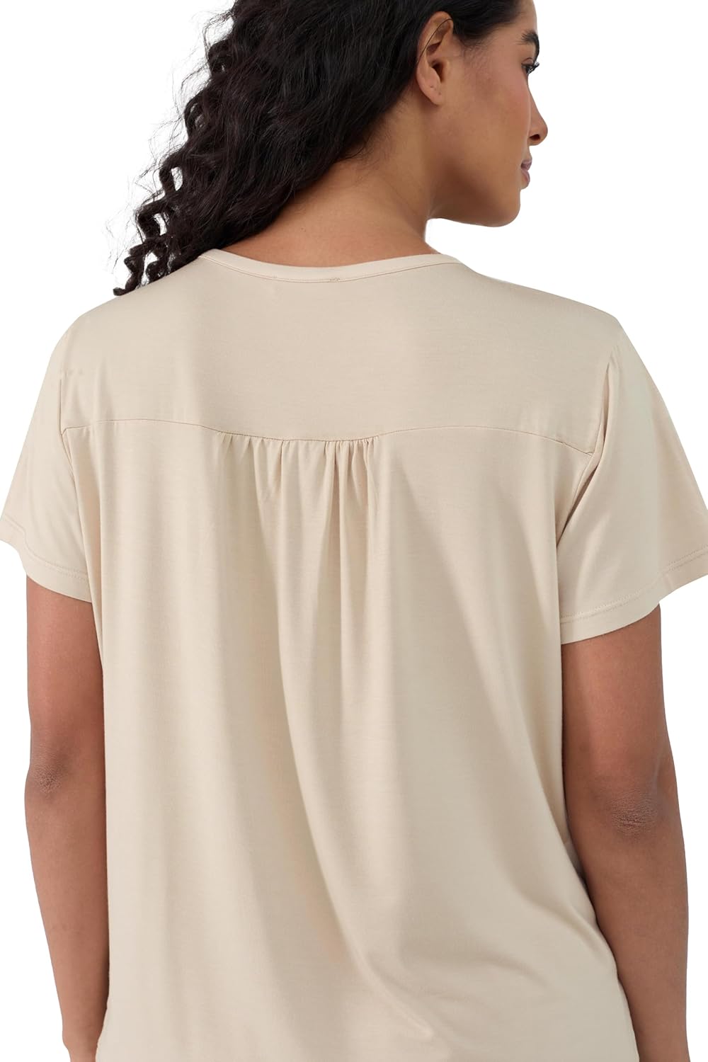 Joyaria Cooling Pajamas Bamboo Viscose PJs Bermuda Shorts Set Women Henley Neck Summer Moisture Wicking Sleepwear - Image 6