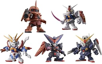 Mobile Suit Gundam Gashapon Warrior DASH 01, All 5 Types