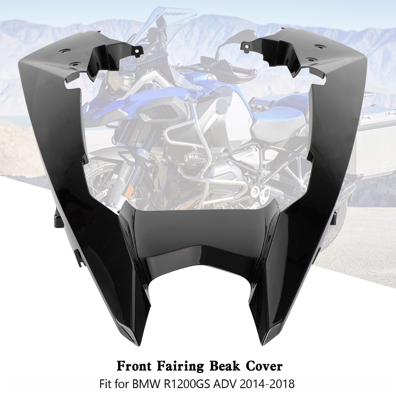 Topteng Front Nose Fairing Beak Fender Cover Apto para BMW R1200GS ADV 2014-2018 Black