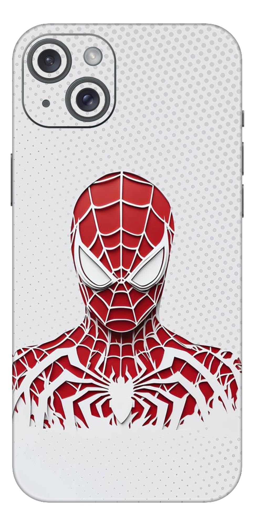 Premium Vinyl Printed Mobile Back Skin Sticker Compatible for Apple iPhone 15 Plus with Easy and Self Installation Kit - (Super Hero Spider - 24)-image-12