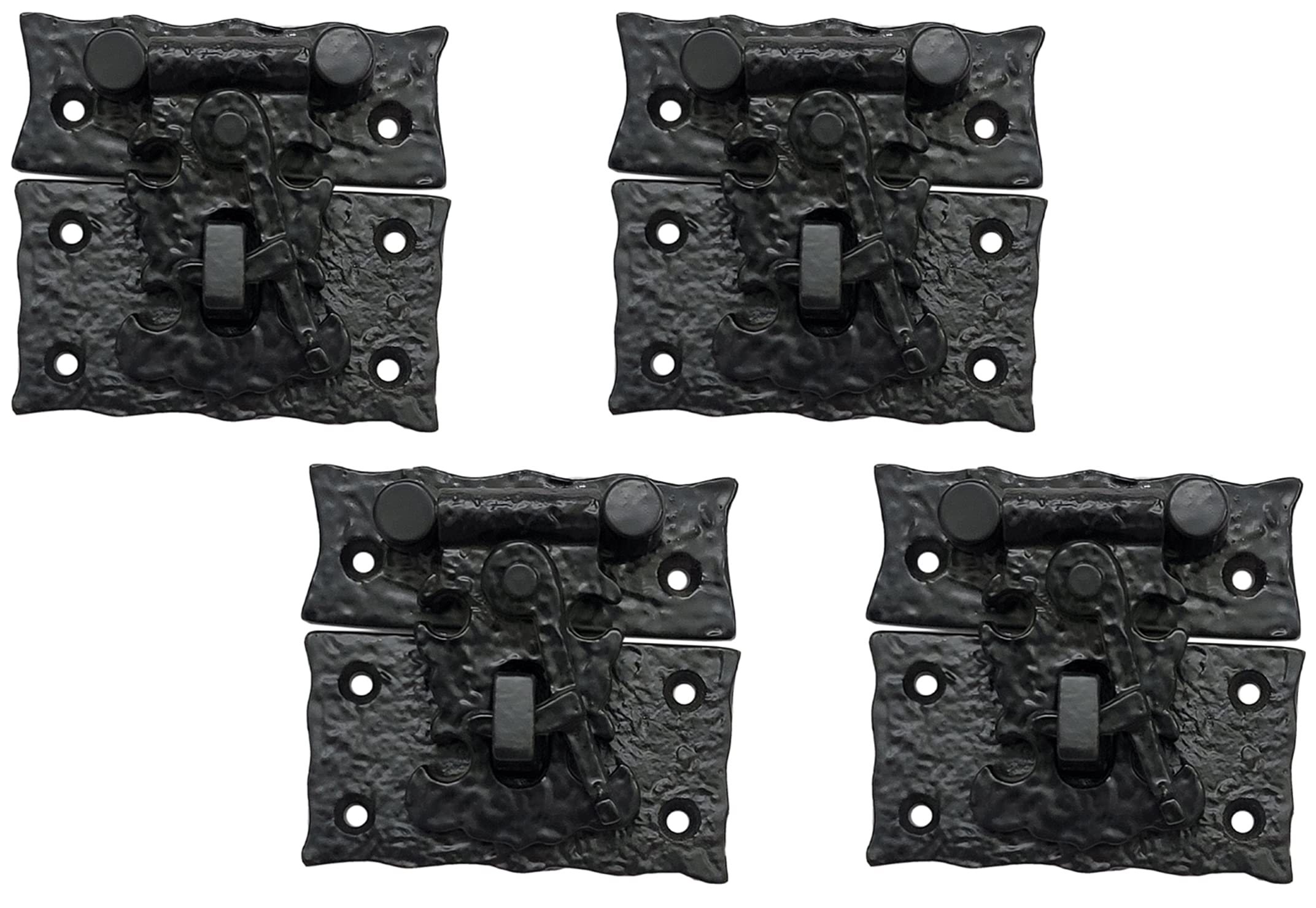 Antiek gietijzeren hasp - Veilige koffers & sieradendozen -4