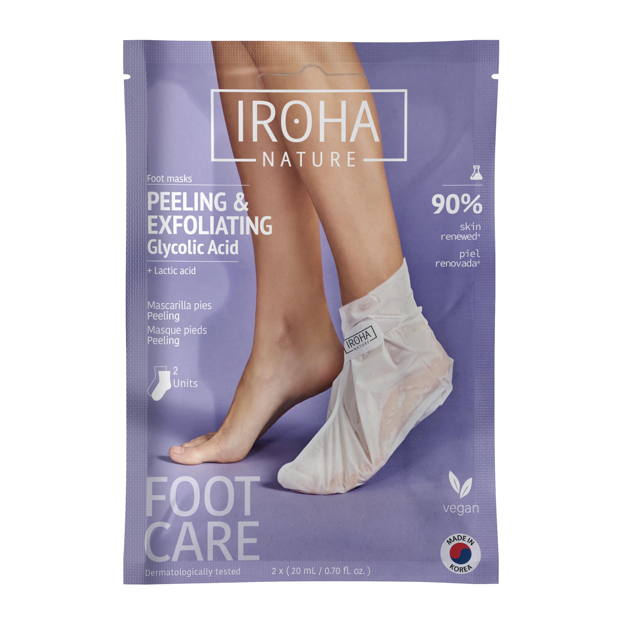 Iroha Nature Exfoliating Socks with Lavender Pack of 2