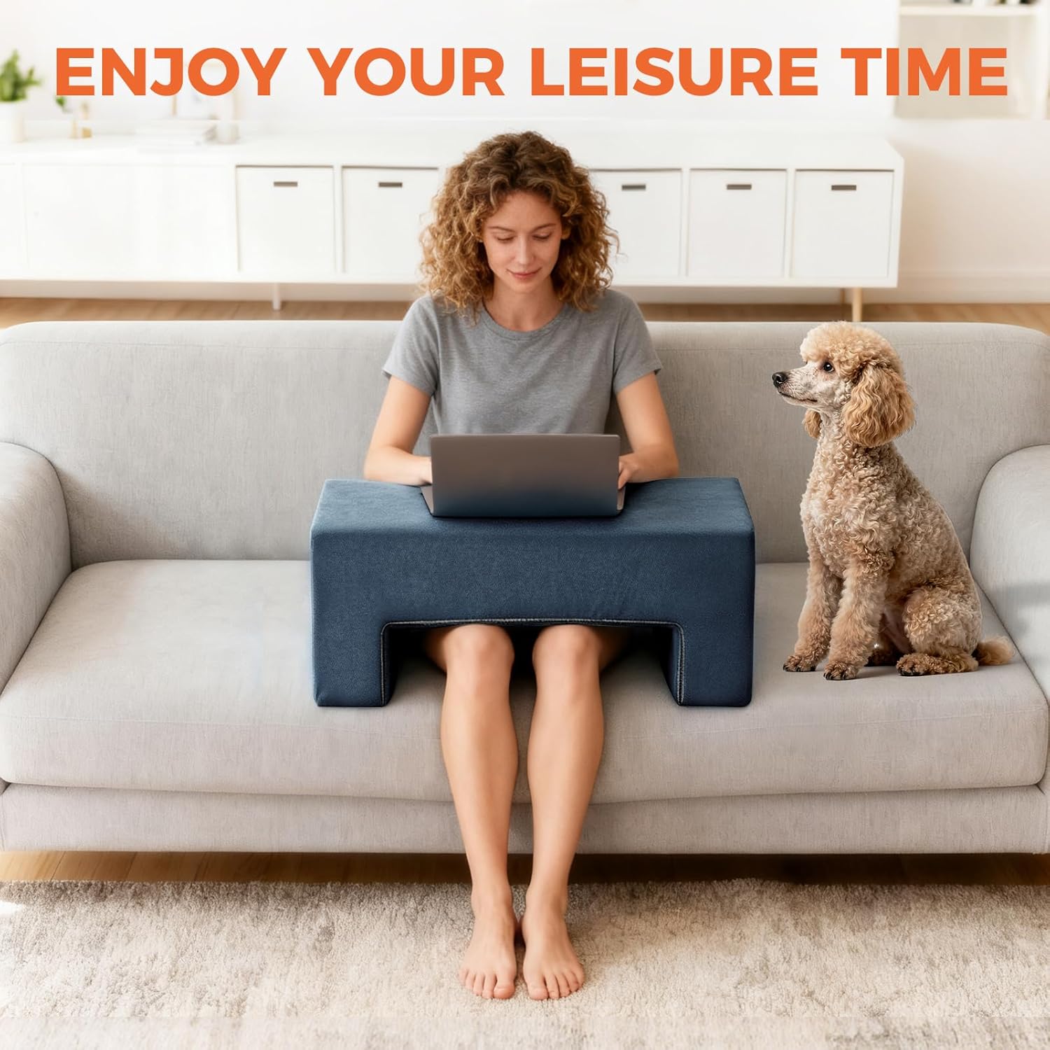 Reading Pillow for Gaming Soft Lap Desk Pillow for Laptop with Cup Holder Pocket Bed Desk for Reading Working Playing Steam Deck Switch or Sitting in Bed Floor Sofa (Dark Grey)